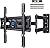 Pipishell Full Motion TV Wall Mount for Most 26-65 inch Flat & Curved TVs up to 77 lbs, Adjustable Bracket Height, Corner TV Mount with Single Articulating Arm, Max VESA 400x400mm, PIMF9