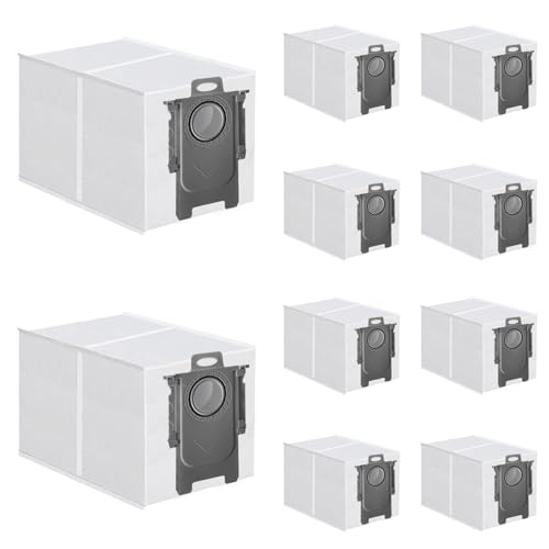 ApexOne 10 Packs Dust Bags for Roborock Saros 10/ 10R, Q Revo, Qrevo S/Slim, S8 MaxV Ultra, S8 Max Ultra, Qrevo MaxV/Pro/Curv/Curv S5X/ Edge/Edge S5A Robot Vacuum Cleaner, 2.7L Large Capacity