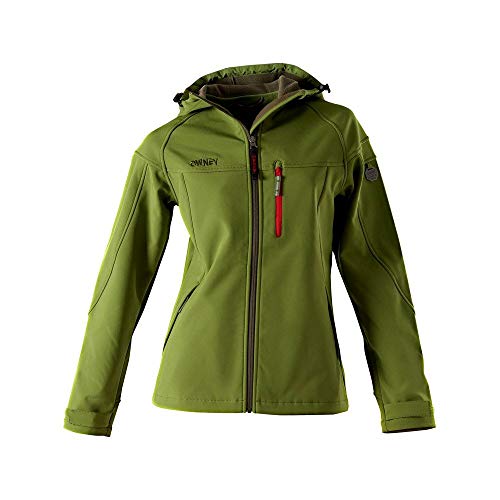 Giacca softshell da donna. Colore: verde