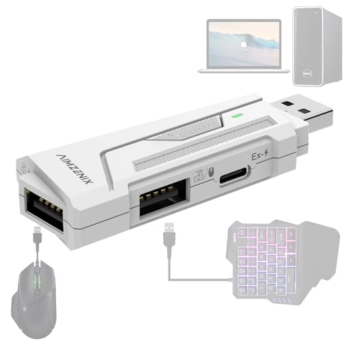 Megadream PC Game Adapter for Laptop/Desktop, Customizable Keyboard Mapping, Anti Recoil, Aim Assist, Wired & Wireless Support, Apex, COD