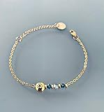 Pulsera gourmet constellation con piedras swarovski, pulsera gourmet mujer Swarovski magia piedras naturales y 24k perlas Heishi bañadas en oro
