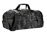 Miramrax Gym Bag Duffle Bags Backpack - Travel Weekender Bag for Men Women Workout Bag for Military,Sports,Overnight,Basketball,Tactical,Football,Waterproof & Tear Resistant (BlackCamo, 45l)