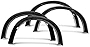 IKON MOTORSPORTS, Fender Flares Compatible With 2015-2022 Dodge Charger, Widebody Style Gloss Black Wheel Protector Cover Fender Trim Mud Guards ABS Plastic, 2016 2017 2018 2019