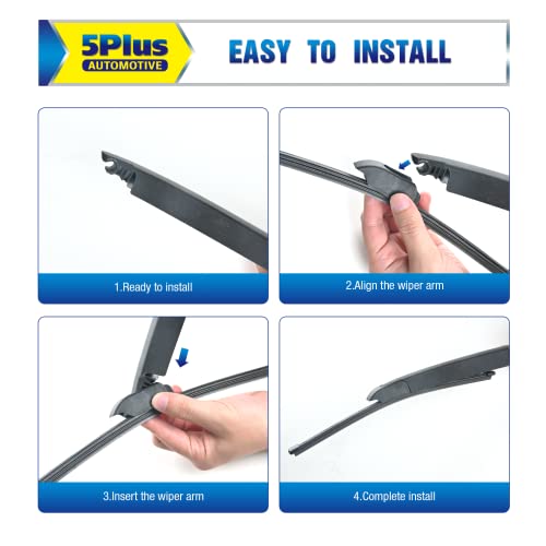 Image of 5 PLUS 13 inch Rear Wiper Blade Replacement for Hyundai Elantra 2020-2013 /Jaguar E-Pace 2020 2019 2018 /Kia Forte 2018-2014 / Alfa Romeo Stelvio 2022-2018 BACK Windshield Wiper Blade (A310H)