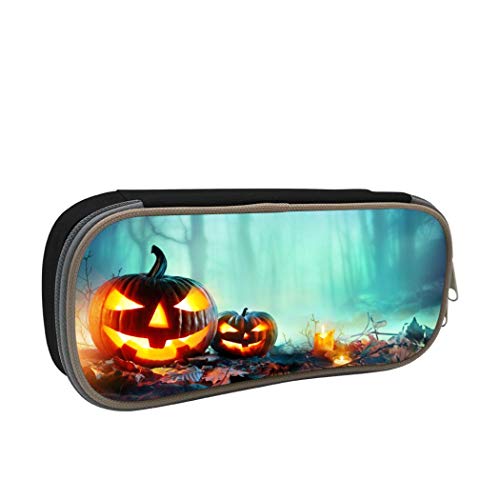 Preisvergleich Produktbild Halloween-Federmäppchen, großes Fassungsvermögen, Schreibwaren, Tasche für Kinder, Jungen und Erwachsene Einheitsgröße Schwarz