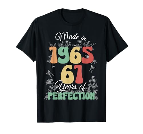 Made in 1965 Vintage 61st Birthday 61 Years of Perfection T-Shirt
