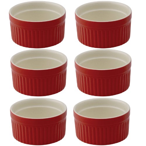 Mrs. Anderson’s Baking Ramekin, Ceramic Earthenware, Rose, Set of 6, 2.5-Inch, 2-Ounce Capacity