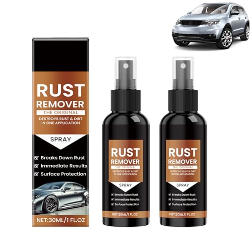 RCSCBC Rust Remover Spray Rust Remover for Metal for Heavy Duty Rust Dissolver for Metal Tools Cars Chains 30ml/1 FL OZ (2PCS)