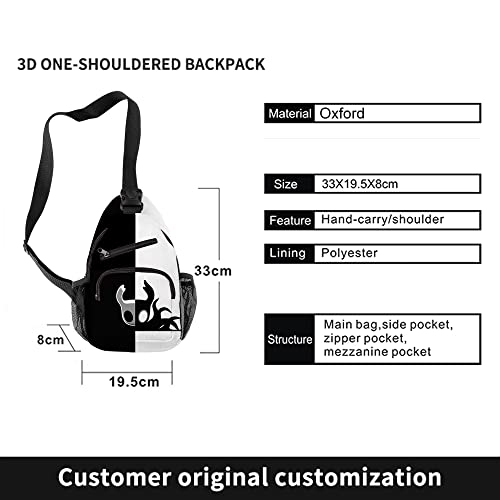 Hollow Knight Merch Backpack Three-piece Sets Casual Fashion Kpop Bags Travel Daypacks (Multicolor-Suit)3