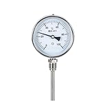 Bimetallic Thermometer Industrial Radial axial Shock Universal Stainless Steel Digital Display Base Sleeve(0-100C-50X10MM)