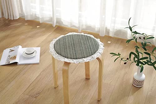 Cojines redondos antideslizantes con lazos para sillas de comedor y cocina 3