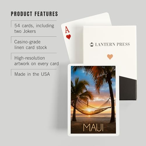 Lantern Press Maui Hawaii Baraja 52 Cartas Póker miniatura 3