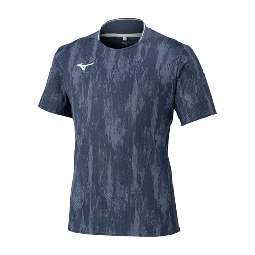 [ミズノ] トレーニングウェア ドライエアロフロー ラピッドTシャツ 通気性 32MAC002 ユニセックス インディゴ S