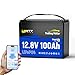 WattCycle 12V 100Ah TM LiFePO4 Lithium Battery, Group 24 with 120A BMS & Smart Bluetooth, IP67, Auto Cut/Recovery, Deep Cycle for Boats, RVs, Marine, Trolling Motors, Solar, Camping, Off-Grid