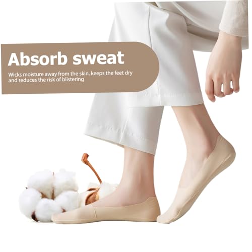 6Pairs No Show Socks Nonslip Invisible Socks Sweat Absorbent Low Cut Socks Breathable ＆ Comfortable Cooling Ice Silk Liner Socks for Flats High Heels Invisible Socks for Women No Show Socks Flat Socks3
