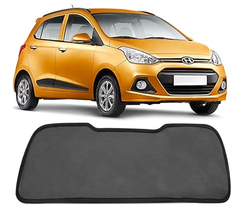 Image of Autofact Dicky Curtain for Grand i10 2013-2019 | Custom Fit Rear Windshield Sunshade | UV & Heat Protection | Foldable Mesh | Privacy & Cooling Car Accessory