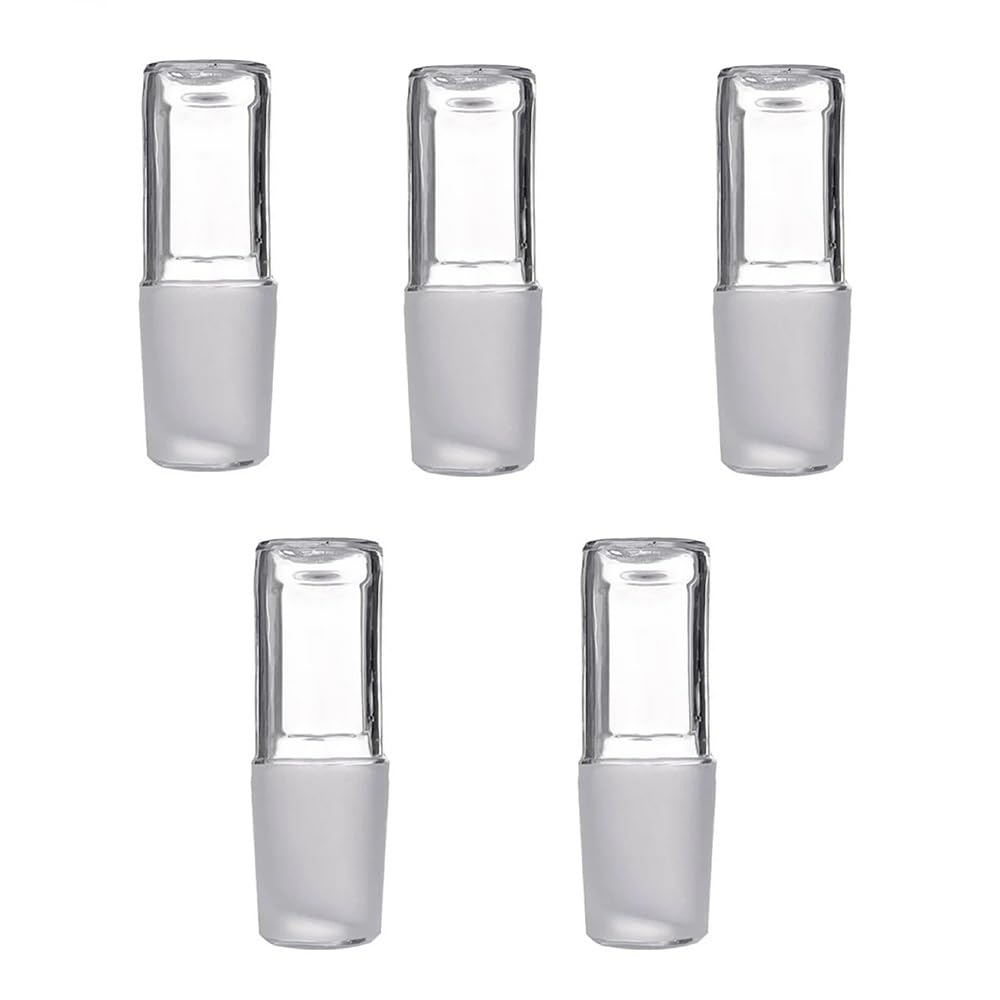 5-teiliger Glasstopfen, Glashohlstopfen, Verbindung 29/32, Schleifflachstopfen, Hohlkolben, Borosilikatglas