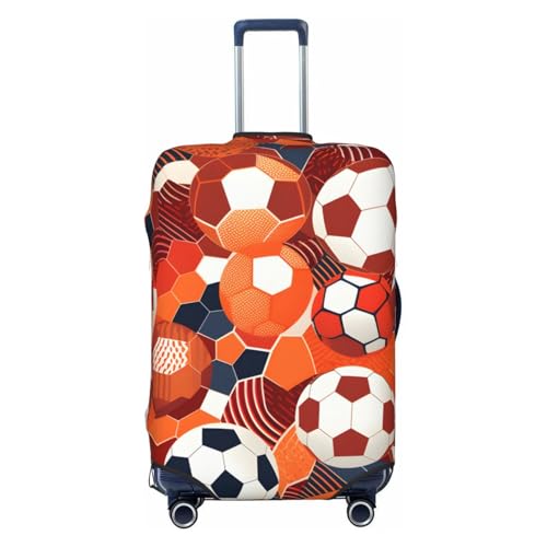 Football Luggage Cover Washable Elastic Suitcase Cover Anti-Scratch Travel Luggage Protector Covers for Kids Adult M fits 22-24 inch Suitcase