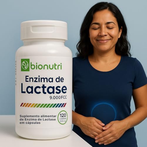 Enzima Lactase 9.000fcc 120 Cápsulas Suplemento Alimentar