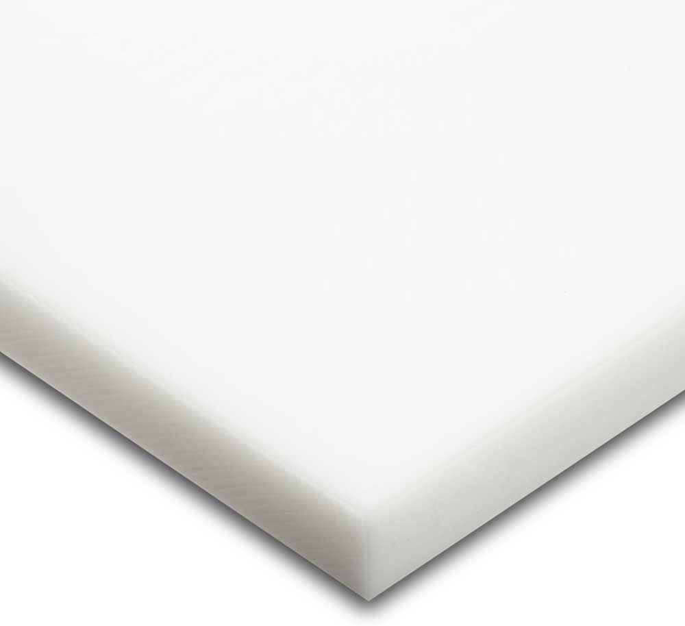 Online Plastic Supply HDPE (High Density Polyethylene) Plastic Sheet 1/4" x 12" x 24" (Natural White)