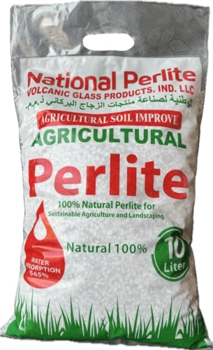10L Perlite: Ideal for Standalone Farming Soil Mix or Hydroponics. Agricultural size 2-6 mm. Best Growing Medium for Indoor and Outdoor Farming. Made in UAE by National Perlite.