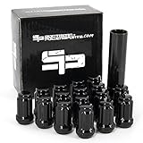 Southern Powersports Polaris RZR Turbo 1000 XP 900 S Trail S Ranger Can Am X3 Honda Pioneer 1000 Talon Tapered Lug Nuts 12x1.5, M12X1.5, Acorn, Closed End Bulge Acorn, 1 (Coated) Key 16/PK (Black)