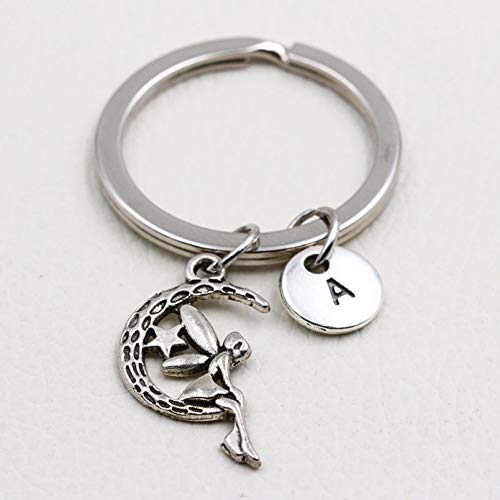 MENGYUE Llaveros De Hadas De Flores/Llavero De Luna Y Estrellas/Llaveros De Letras/Regalo De...