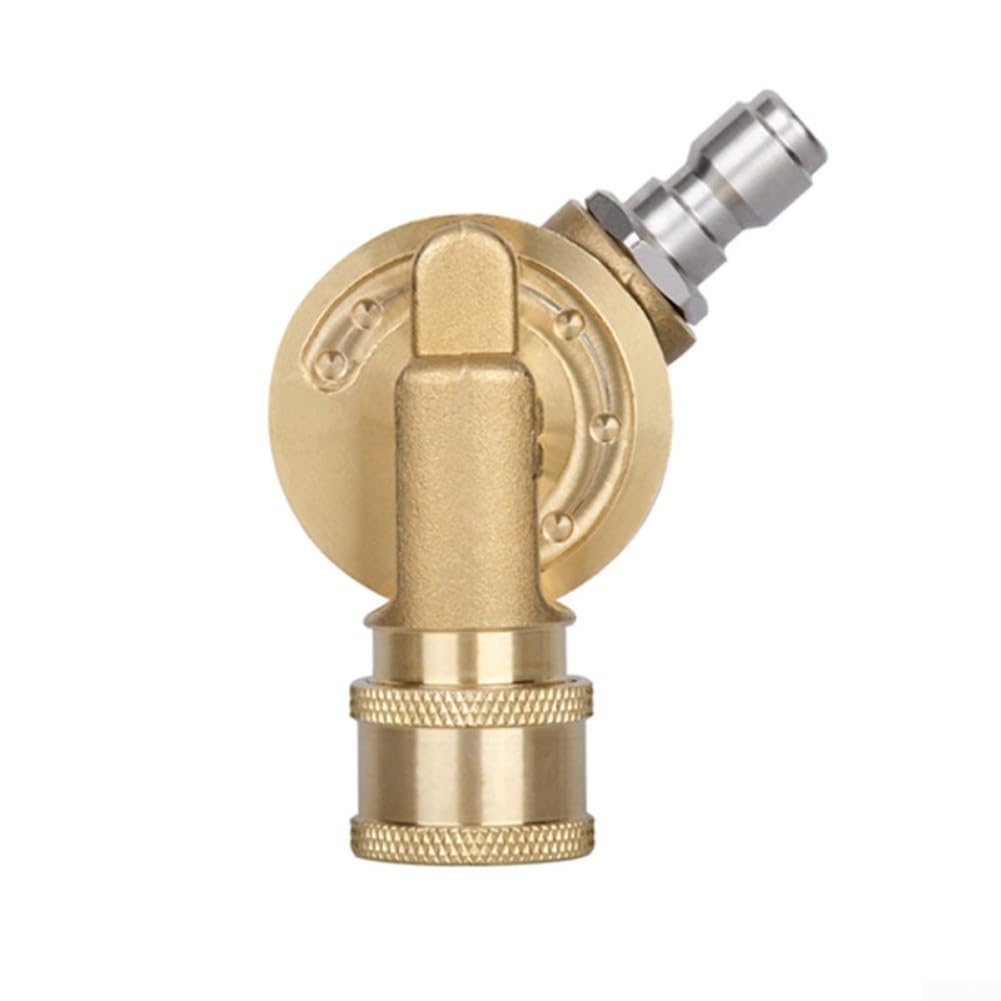 240° Rotating Gutter Cleaning Attachment for High-Pressure Washers – 7-Adjustable-Angle Pivoting Coupler, 4500 PSI Rated, Brass & Stainless Steel Quick Connect Fitting
