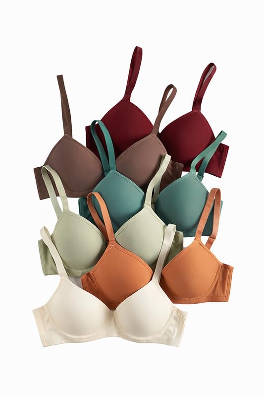 imsa moda Women's Lycra Padded Non-Wired Full Coverage Everyday Bra (Pack of 2) (Assorted Coloured)-picture-34