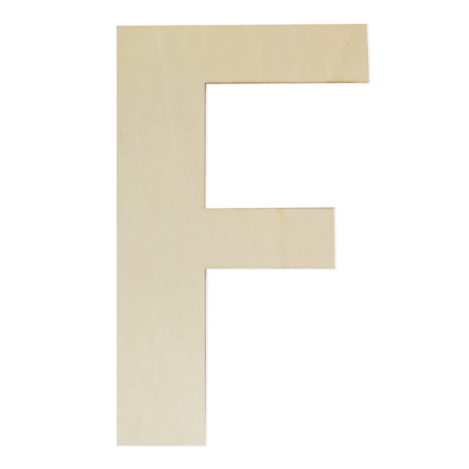 Unfinished Wooden Letters 12 Inch, Large Wood Letters F for Wall Decor