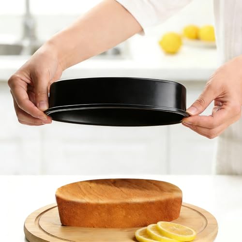 Image of Tissting Oval Bread Pan 9.1x4.7x2.0in /23x12x5cm, Carbon Steel Nonstick | Loaf Baking Mold | Homemade Cake & Cheese Bread | Kitchen Bakeware(Black)