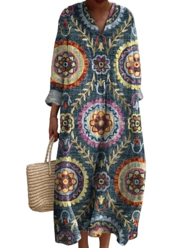 Robe maxi bohème fleurie idéale pour vos vacances d'été à la plage
