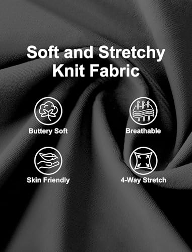 Image of Wide Leg Work Pants for Woman Stretchy Office Slack Dress Pants Business Trousers with Pockets