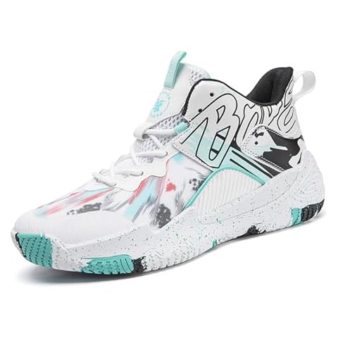 DAYUMKOU Men's Basketball Shoes No-Slip Breathable Outdoor Shoes Graffiti Training Shoes Cushion Sports Fashion Sneakers Cover