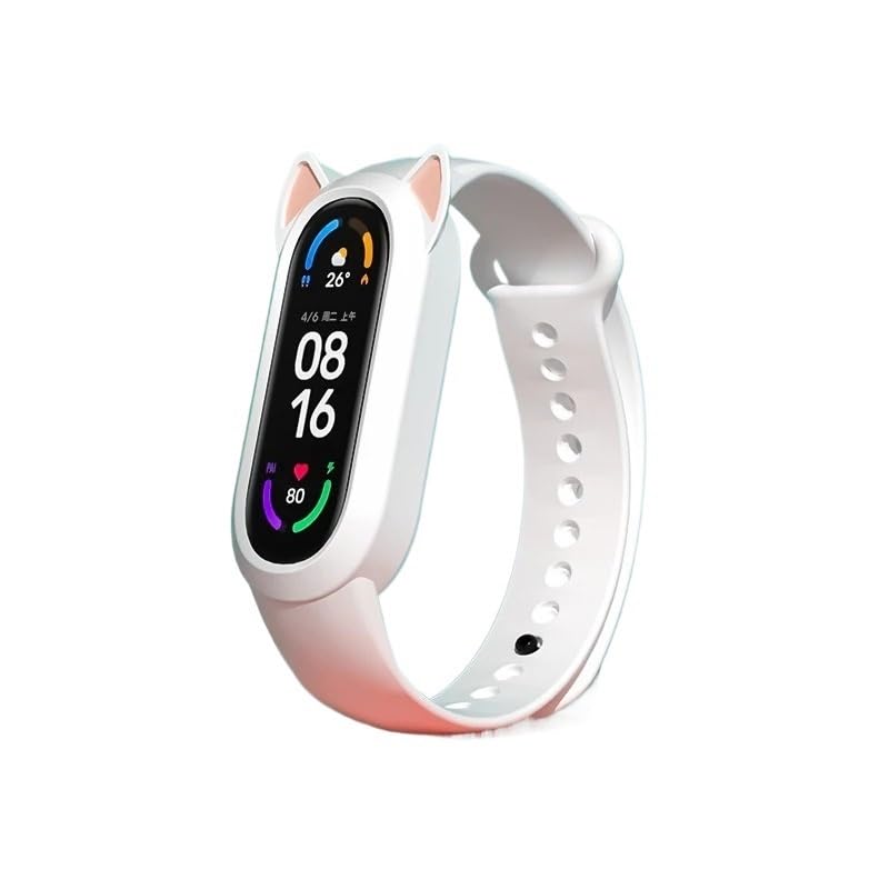Correa de silicona con orejas de gato para Xiaomi Mi Band 8 7 6 5 4 3