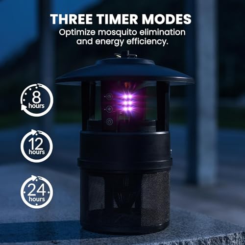 Mosquito Trap Indoor Outdoor, Fly Traps and Mosquito Zapper with Light, Fan, Sleep and Timer Modes, Bug Zappers - image 5