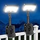 PEAKRO Solarlampen für Außen, 2 Stück Clip-on Solarleuchte mit Bewegungsmelder, 6000K LED Solarleuchten für Außen, IP65 Wasserdichte 3 Modi Solar Light für Garten Zäune Dachrinnen Beleuchtung