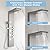 DELAVIN Shower Panel Stainless Steel Shower Tower Panel, Multi Function Shower Panel Tower System with Rainfall Waterfal, Full Body Shower System with Body Jets and Handheld Shower, Brushed Nickel