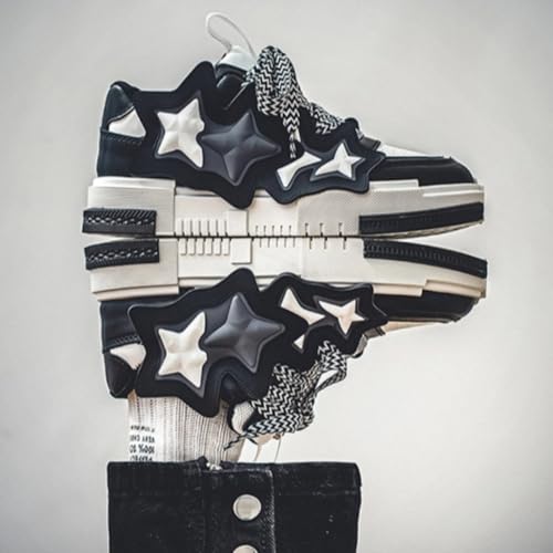 Star Chunky Sneakers for Women Men Trendy Casual Aesthetic Skate Walking Shoes Platform Streetwear Shoes3