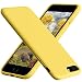 Vooii iPhone 8 Plus Case, iPhone 7 Plus Case, Soft Liquid Silicone Slim Rubber Full Body Protective iPhone 8 Plus/7 Plus Case Cover with Soft Microfiber Lining for iPhone 8 Plus iPhone 7 Plus - Yellow