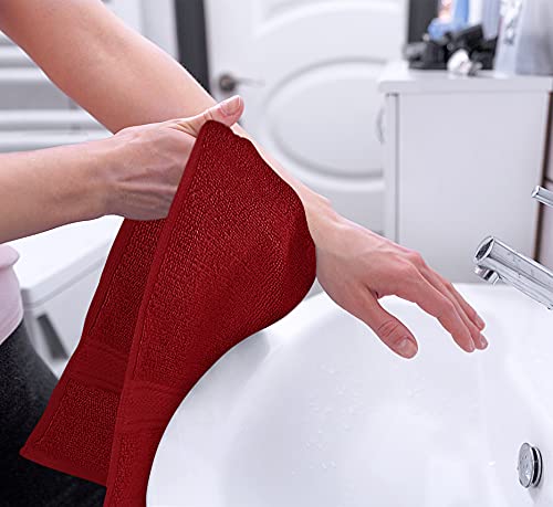 Image of Utopia Towels 6 Pack Premium Hand Towels Set, 16 by 28 inches, 100% Ring Spun Cotton, Ultra Soft and Highly Absorbent 600GSM Towels for Bathroom, Gym, Shower, Hotel, and Spa, Red