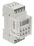 MC POWER - Temporizador Digital I STE-2 I Digital, 7 das, 230 V, 16 A, para Montaje en Panel, 3500 W, Control de conmutacin de luz, enchufes para Caja de fusibles