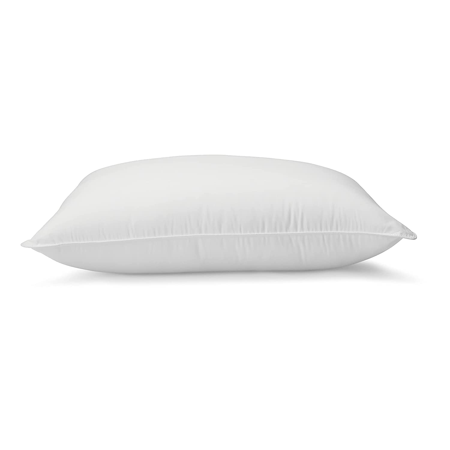 Microfibre & Polyester Soild Premium Bed Pillow Set, Microfibre, White, 16 X 24 Inch or 40 X 60 Cm (White)(Pack of 1)
