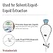 American Fristaden Lab 125 mL Separatory Funnel with PTFE Stopcock Valve | Lab Quality Borosilicate Glass | 24/29 Joint Size | Separation Funnel for Lab Use (Transparent Glass, 125ml)