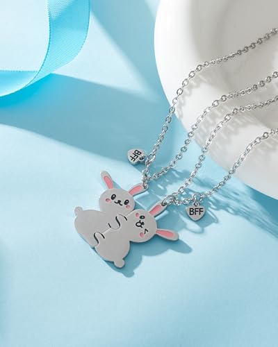 Best Friend Pendants Jewelry BFF Necklace 2 Gifts Matching Friendship Necklaces for 2 Teen Boys Girls Bestie Sister.3