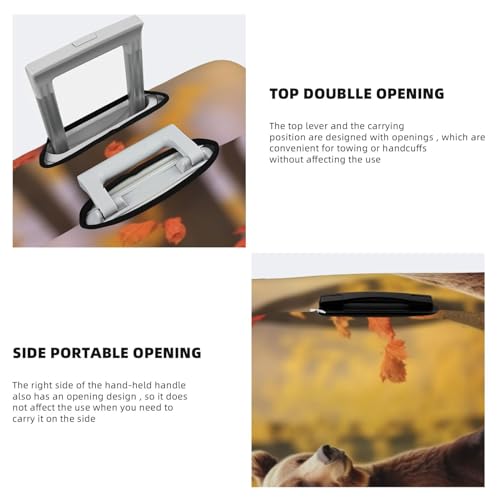 Luggage Cover Protector Washable Stretch Suitcase Protector Brown bear in autumn Suitcase Cover Anti-Scratch Travel Baggage Covers Fits 18-32 Inch Luggage Protectors4