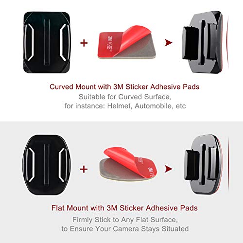 HSU Helmet Adhesive Sticky Mounts, Flat + Curved 3M, photo 4 of 4