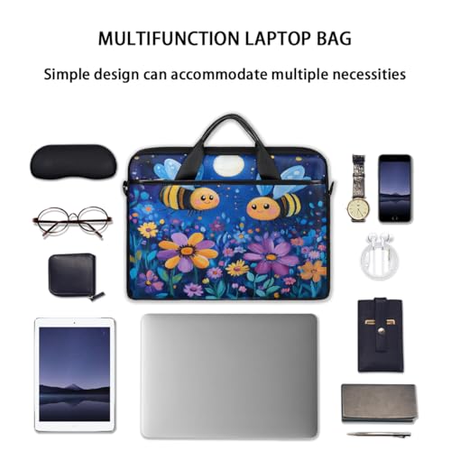 Maletín para laptop 15 pulgadas diseño con abejas y flores miniatura 7