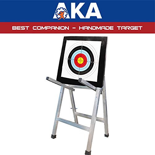 AKA Sports Gear Adjustable Archery Target Stand-Heavy Duty |Portable Steel Stand for Archery Target |