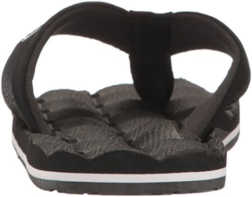 Volcom Boy's Recliner Youth Flip Flop Sandal, Black White, 1 Big Kid | Image 2